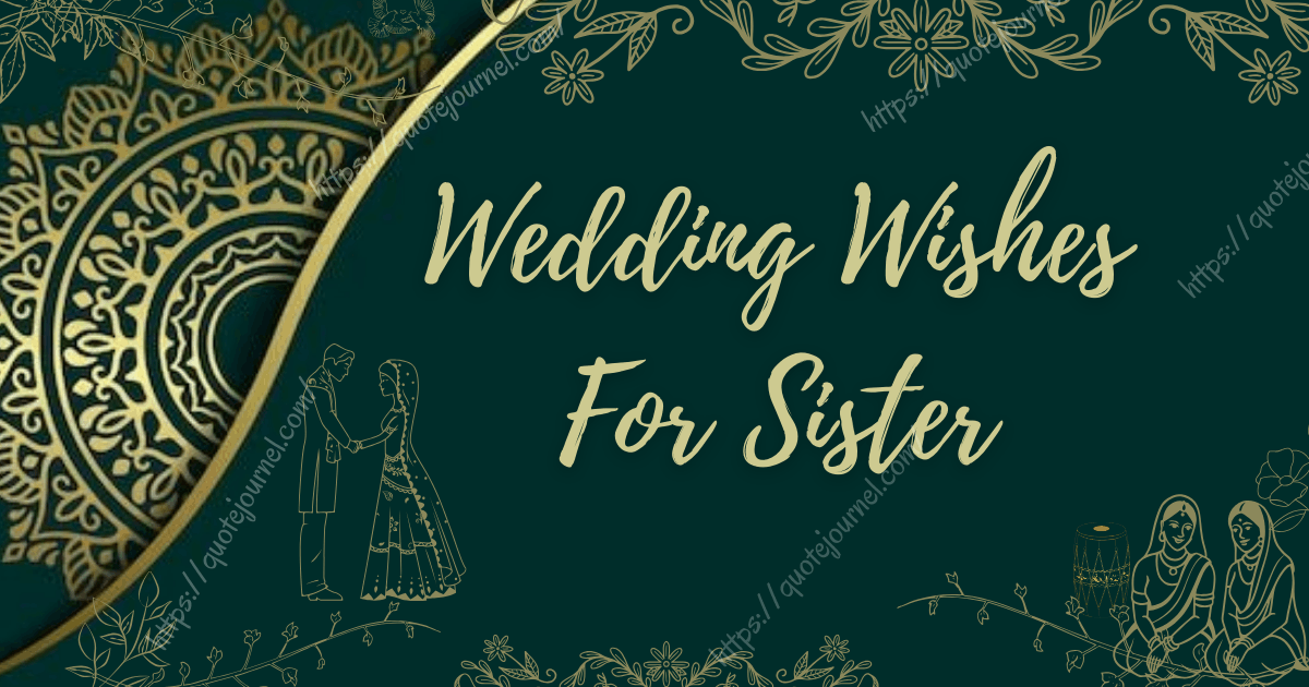 Wedding Wishes For Sister