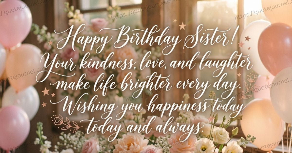 Sweet Birthday Quotes for Sister