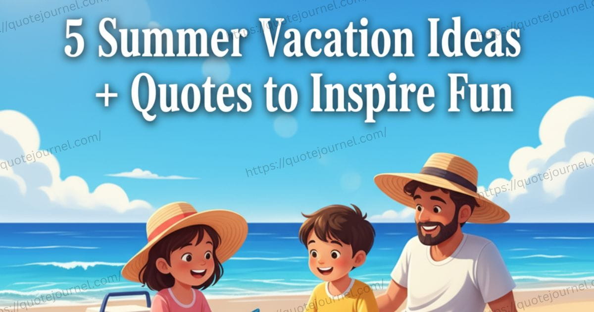 5 Summer Vacation Ideas + Quotes to Inspire Fun